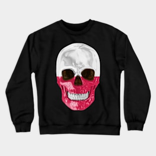 Poland Flag Skull - Gift for Polish With Roots From Poland Crewneck Sweatshirt